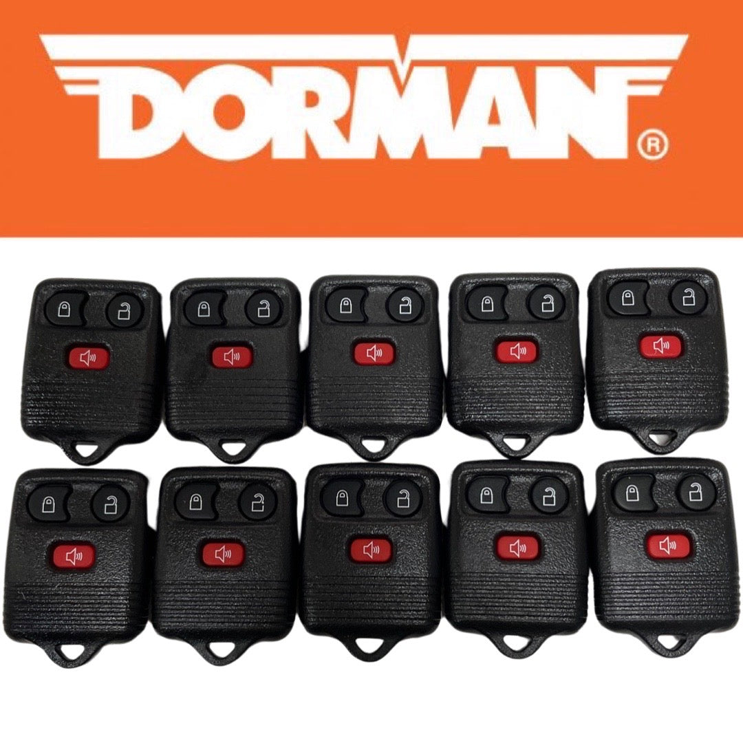 10x 1998-2016 FORD LINCOLN MERCURY MAZDA 3-BUTTON KEYLESS REMOTE CASE BLACK CWTWB1U331 CWTWB1U345 Dorman 13625