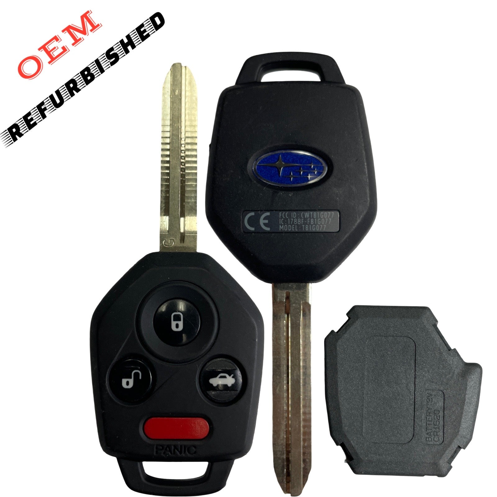 2019 Subaru Legacy 4-Button Remote Head Key PN:57497-AL37A / CWTB1G077 (Gray Pod) G Chip (OEM Refurb)