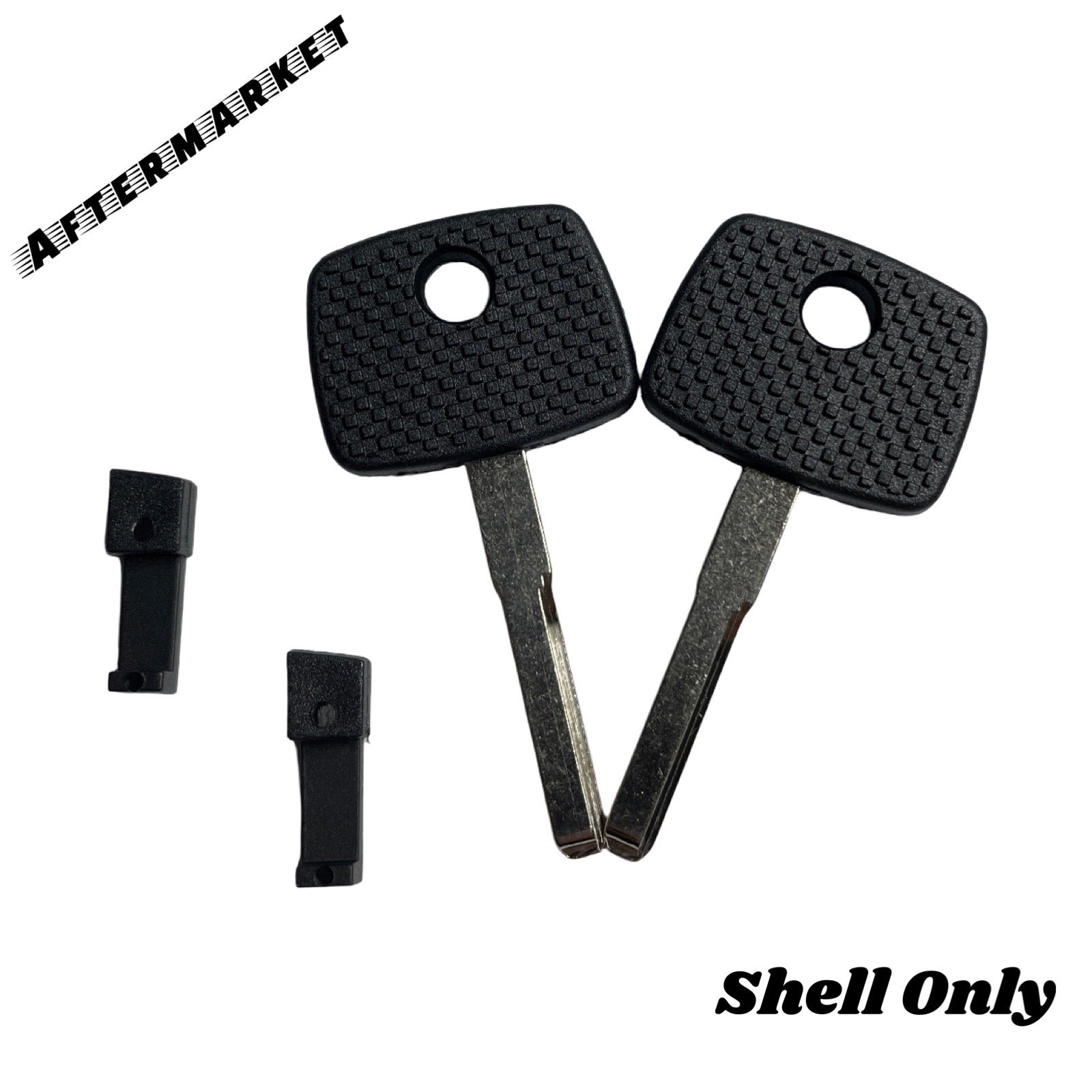 2x 1998-2005 Mercedes - HU64 - 2 Track - Transponder Key SHELL (AFTERMARKET)