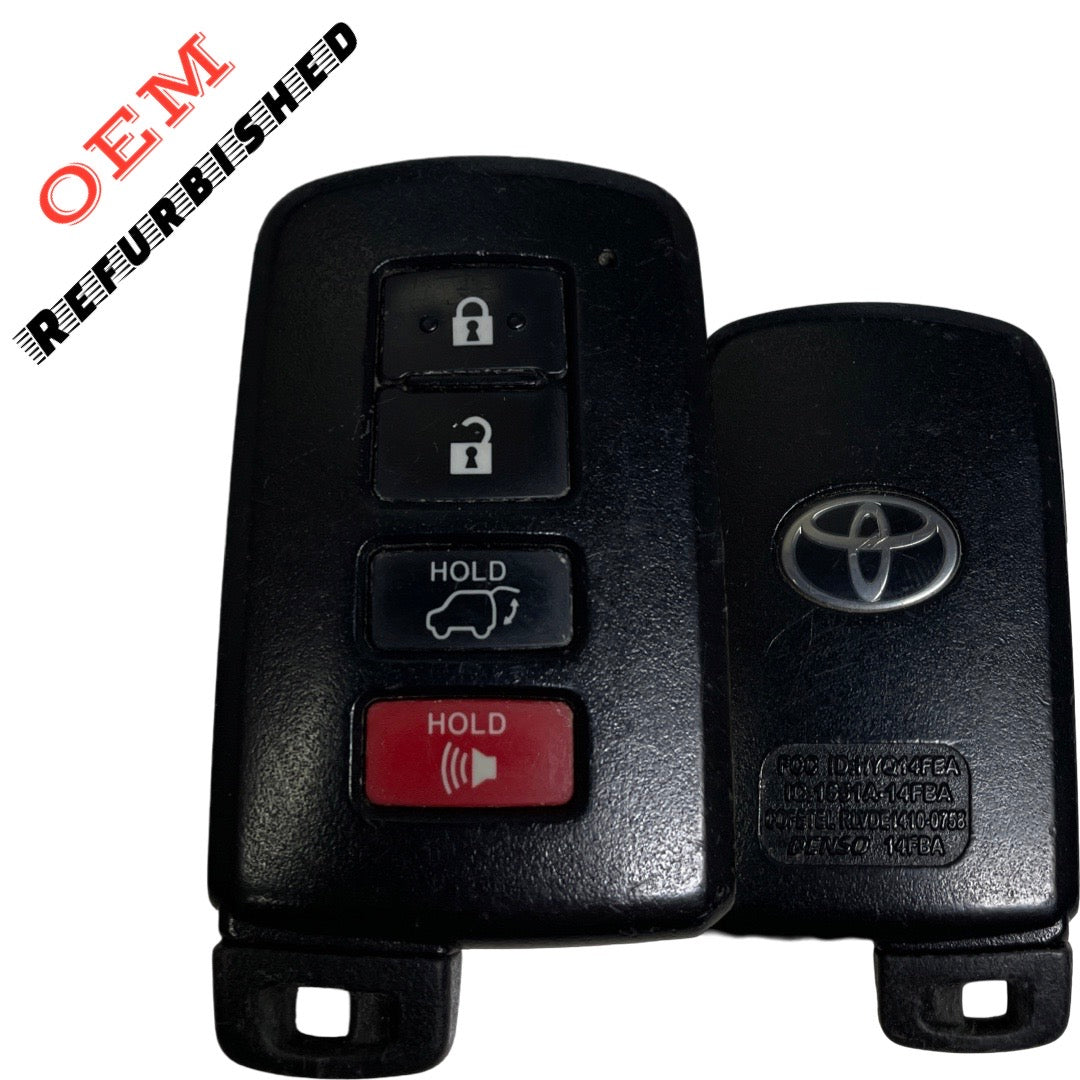 2014-2021 Toyota Highlander / 4-Button Smart Key / PN: 89904-0E121 / HYQ14FBA-2110 AG-Board (OEM Refurb)