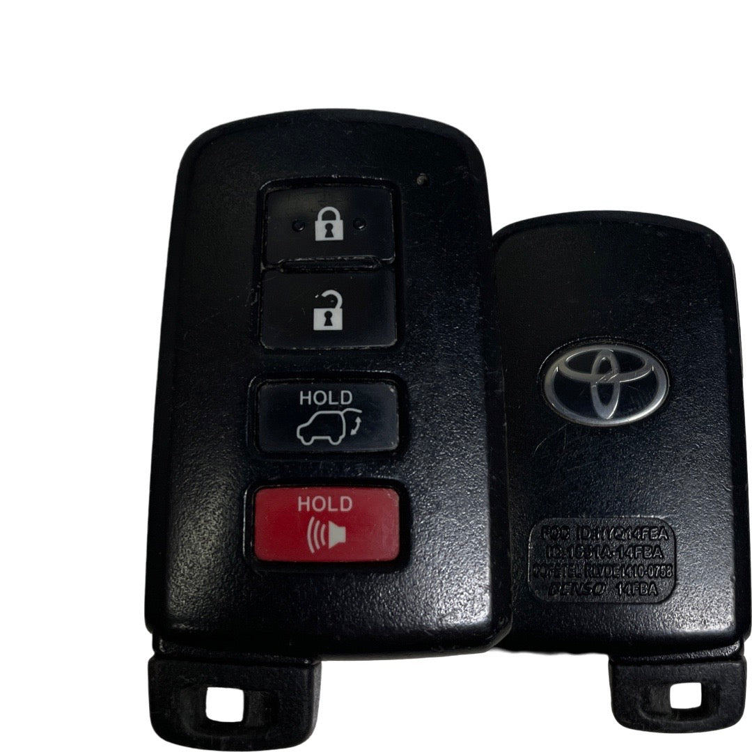 2013-2018 Toyota RAV4 / 4-Button Smart Key / PN: 89904-0R080 / HYQ14FBA-0020 G Board (OEM Refurb)
