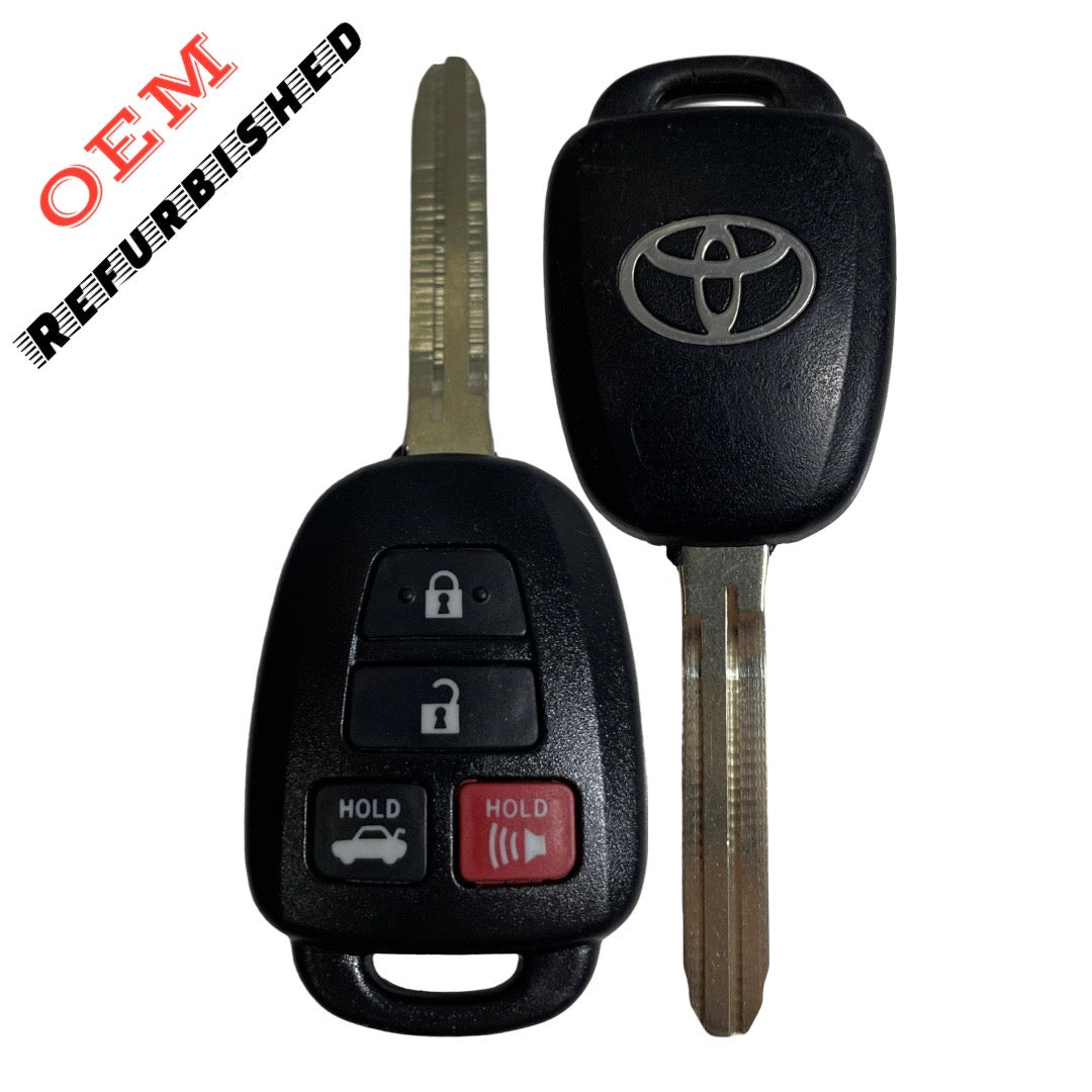 2014-2019 Toyota Camry Corolla / 4-Button Remote Head Key / PN: 89070-06421 / HYQ12BDM (H Chip) (OEM Refurb)