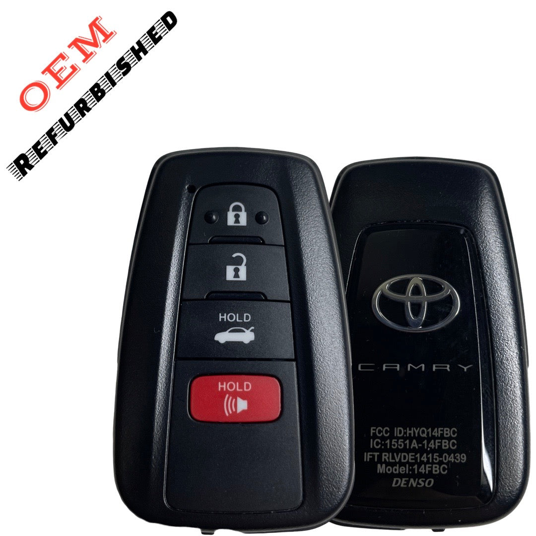 2018-2022 Toyota Camry / 4-Button Smart Key / PN: 89904-06220 / HYQ14FBC-0351 (OEM Refurb)