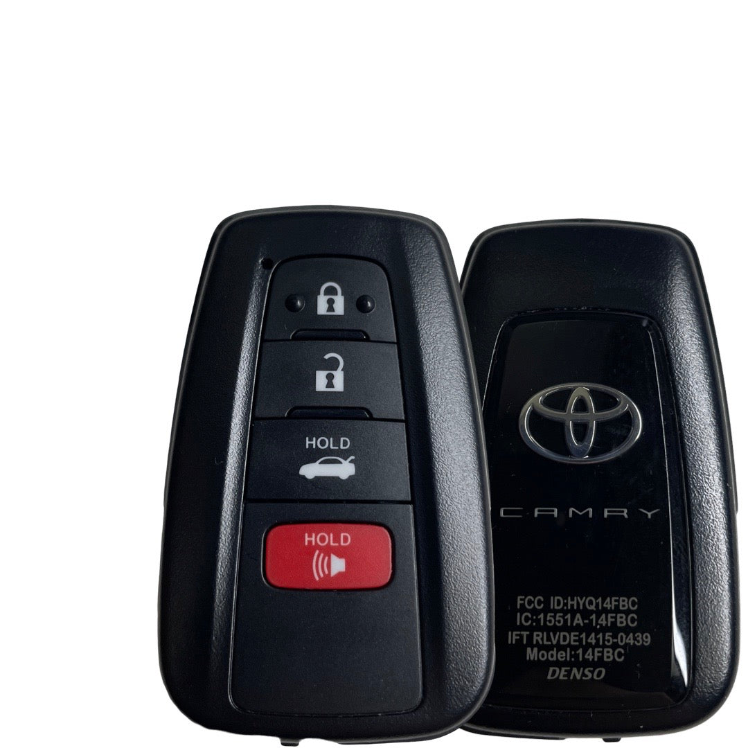 2018-2022 Toyota Camry / 4-Button Smart Key / PN: 89904-06220 / HYQ14FBC-0351 (OEM Refurb)