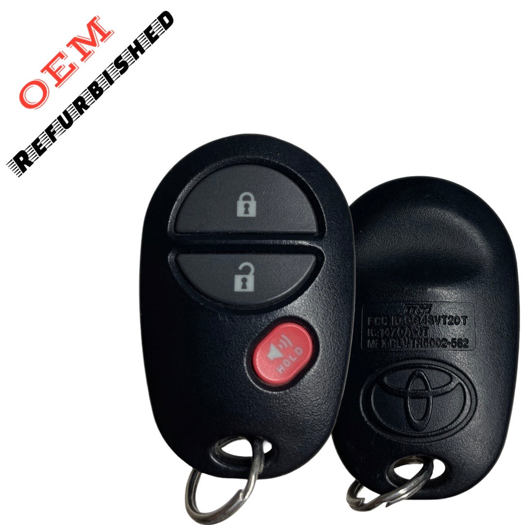 2004-2017 Toyota / 3-Button Keyless Entry Remote / PN: 89742-AE011 / GQ43VT20T (OEM Refurb)