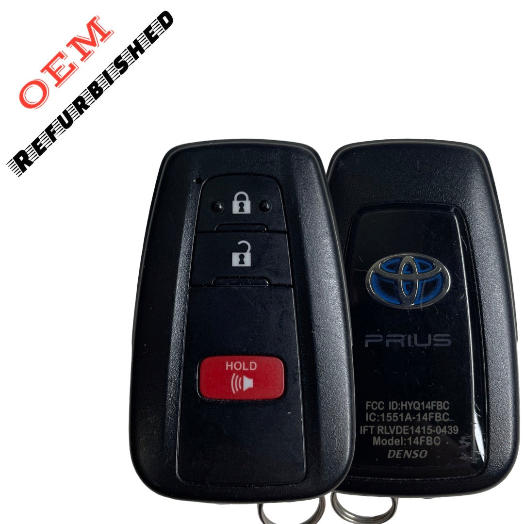2016-2021 Toyota Prius / 3-Button Smart Key / PN: 89904-47530 / HYQ14FBC-0351 (OEM Refurb)