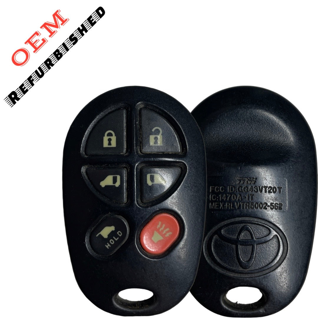 2004-2018 Toyota Sienna / 6-Button Keyless Entry Remote / PN: 89742-AE051 / GQ43VT20T (OEM Refurb)
