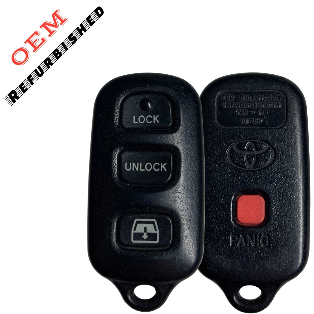 2001-2004 Toyota Sequoia / 4-Button Keyless Entry Remote / w/Rear Glass / PN: 89742-0C010 / HYQ12BAN (OEM Refurb)