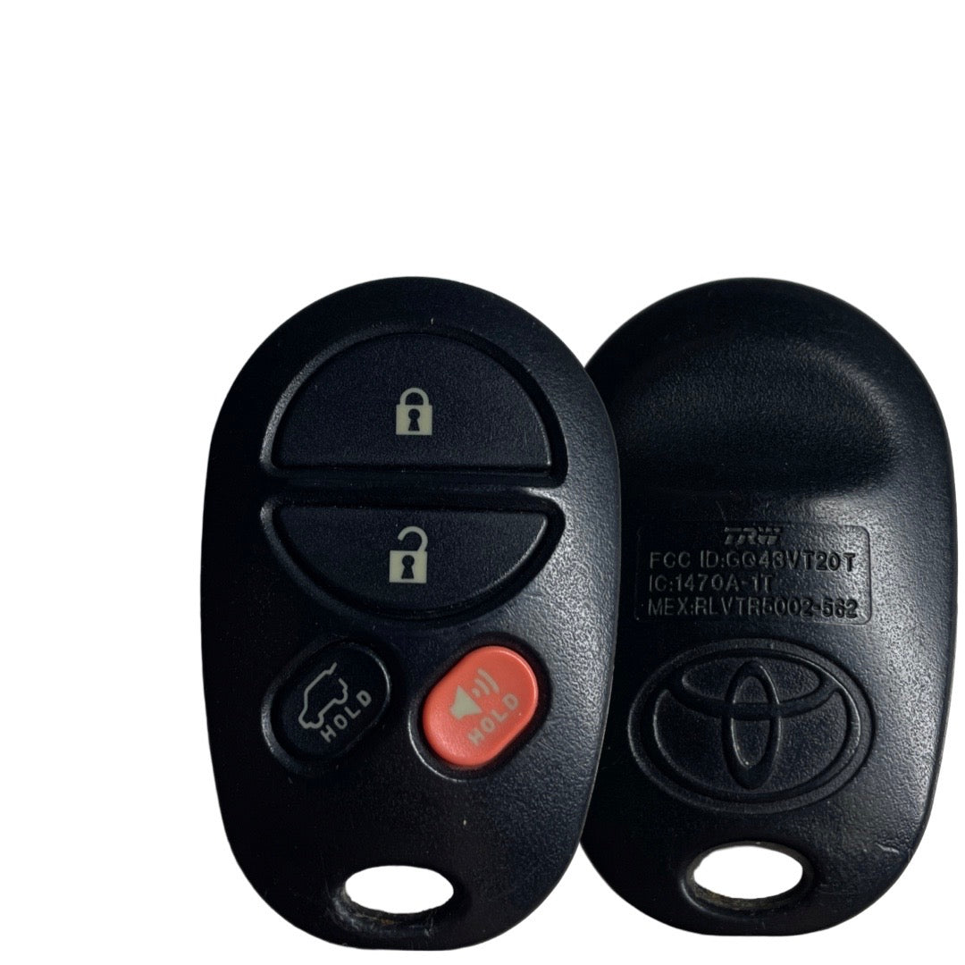 2004-2012 Toyota Highlander / 4-Button Keyless Entry Remote / PN: 89742-0W011 / GQ43VT20T (OEM Refurb)
