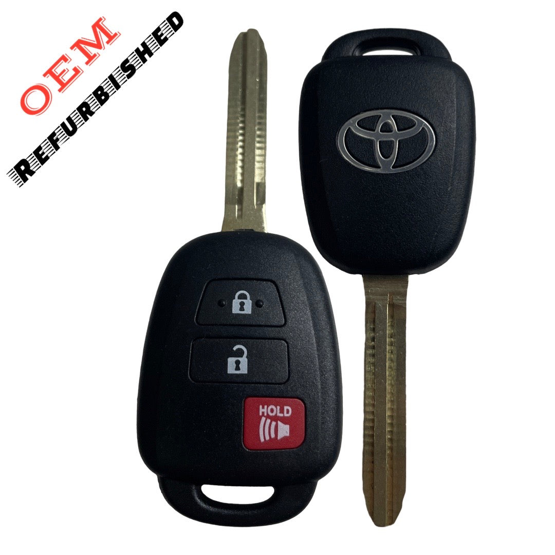 2015-2017 Toyota Prius C / 3-Button Remote Head Key / PN: 89070-42820 / HYQ12BEL (H Chip)(OEM Refurb)