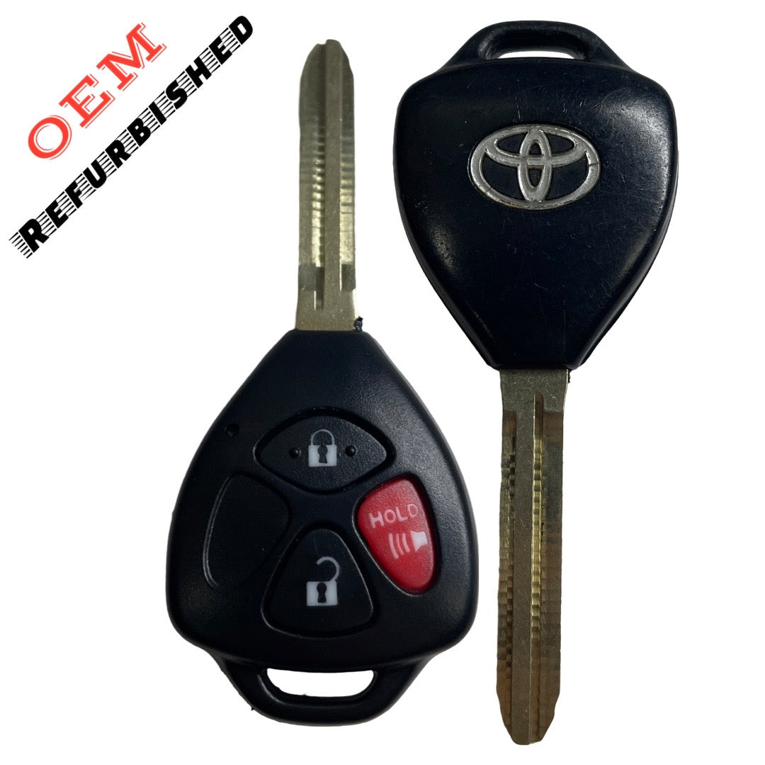 2008-2013 Toyota Venza Matrix / 3-Button Remote Head Key / PN: 89070-02250 / GQ4-29T (OEM Refurb)