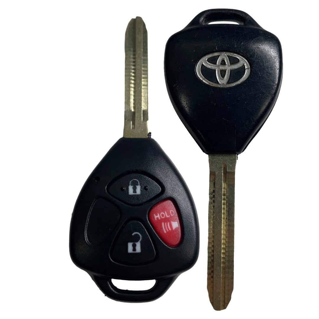 2008-2013 Toyota Venza Matrix / 3-Button Remote Head Key / PN: 89070-02250 / GQ4-29T (OEM Refurb)