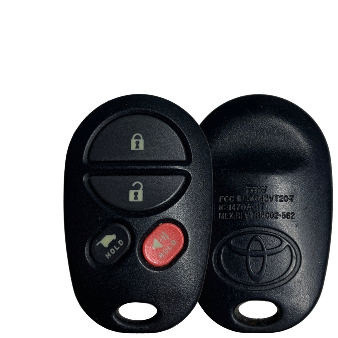 2008-2017 Toyota Highlander Sequoia / 4-Button Keyless Entry Remote / PN: 89742-0C041 / GQ43VT20T (OEM Refurb)