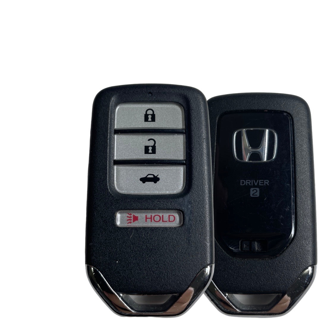 2013-2015 Honda Accord Civic / 4-Button Smart Key / PN: 72147-T2A-A21 / ACJ932HK1210A (Driver 2) (OEM Refurbished)