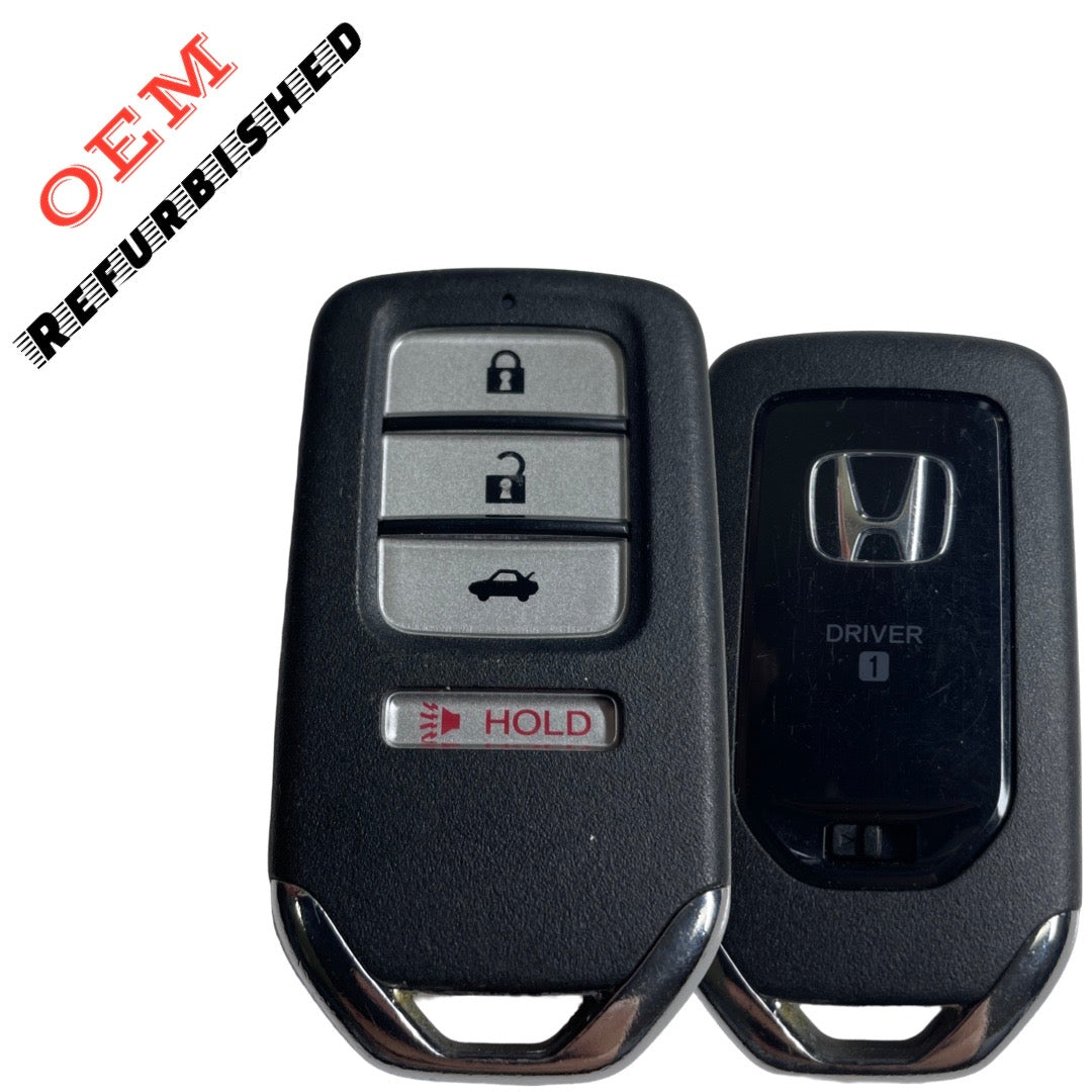 2013-2015 Honda Accord Civic / 4-Button Smart Key / PN: 72147-T2A-A21 / ACJ932HK1210A (Driver 1) (OEM Refurbished)