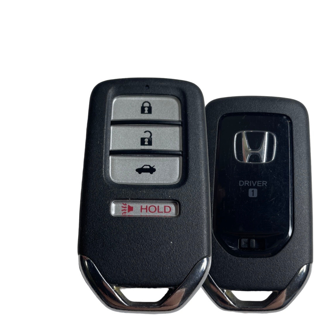 2013-2015 Honda Accord Civic / 4-Button Smart Key / PN: 72147-T2A-A21 / ACJ932HK1210A (Driver 1) (OEM Refurbished)