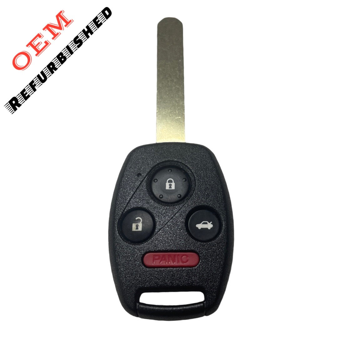 2006-2013 Honda Accord CRV / 4-Button Remote Head Key / PN: 35118-TA0-A04 / MLBHLIK-1T (OEM Refurb) (AFTERMARKET CASE)