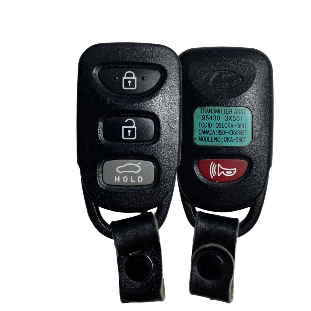 2011-2016 Hyundai Elantra Sedan / 4-Button Keyless Entry Remote / PN: 95430-3X501 / OSLOKA-360T (OEM Refurb)