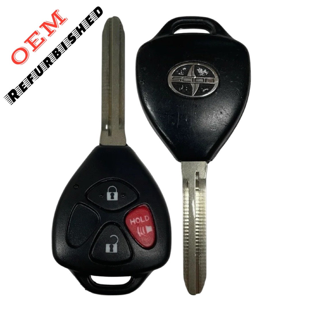 2007-2013 Scion Toyota / 3-Button Remote Head Key / PN: R-89070-52850 / MOZB41TG (4D 67 Chip) (OEM Refurb)