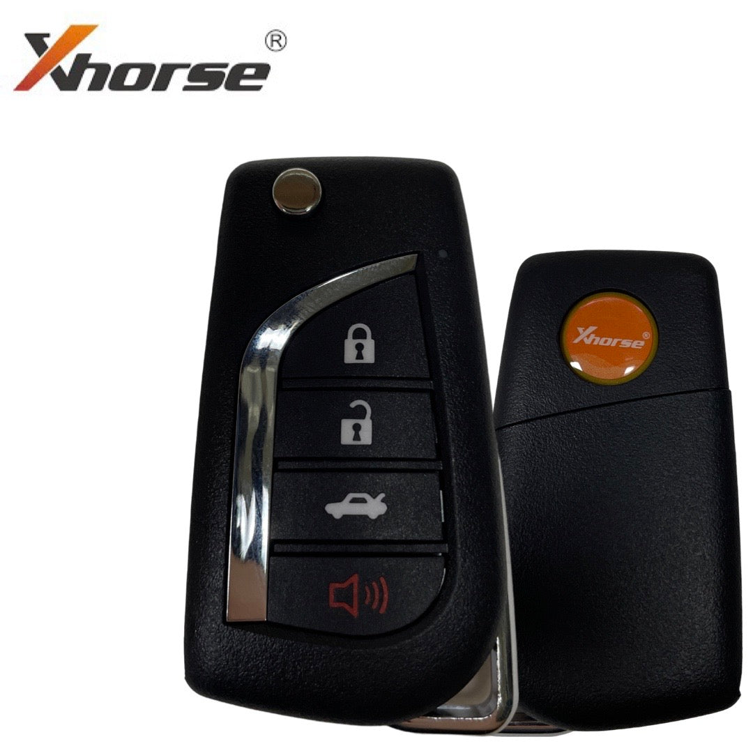 Xhorse - Toyota Style / 4-Button Universal Remote Flip Key for VVDI Key Tools (Wired)