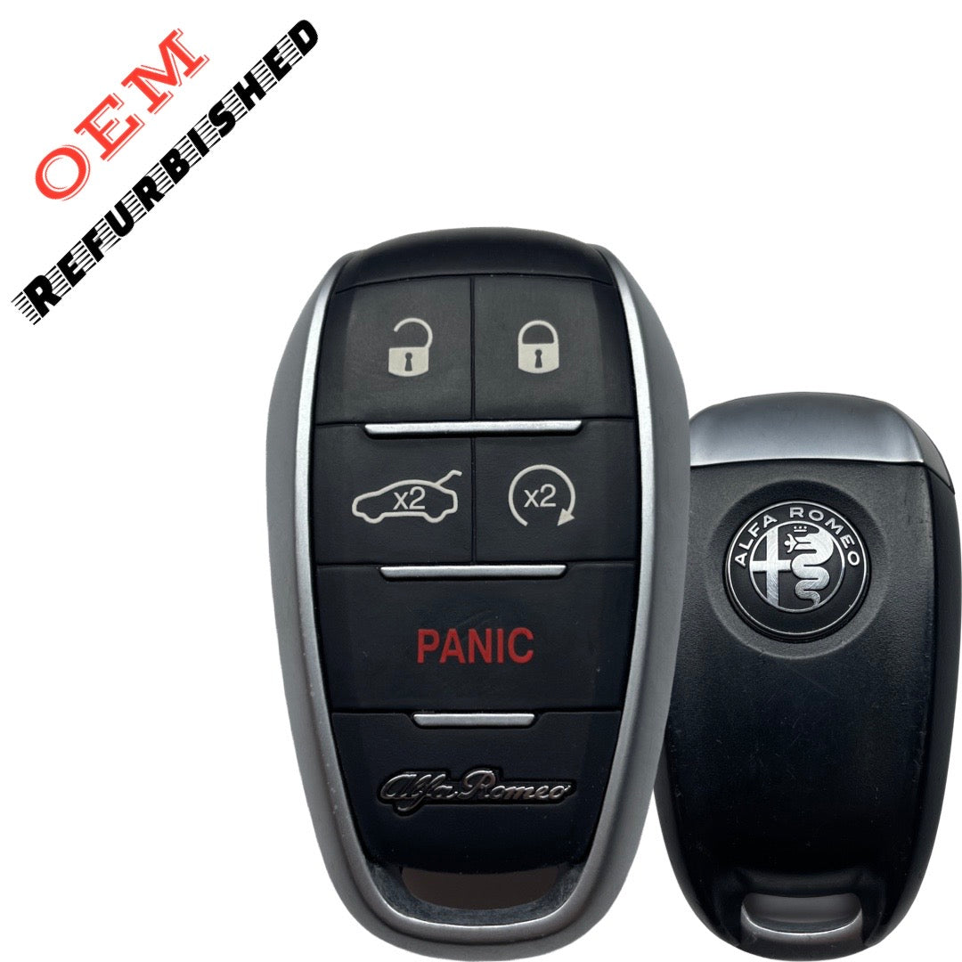 2017-2023 Alfa Romeo Giulia Stelvio / 5-Button Smart Key / PN: 6EP44LXHAA / KR5ALFA434 (OEM Refurb)