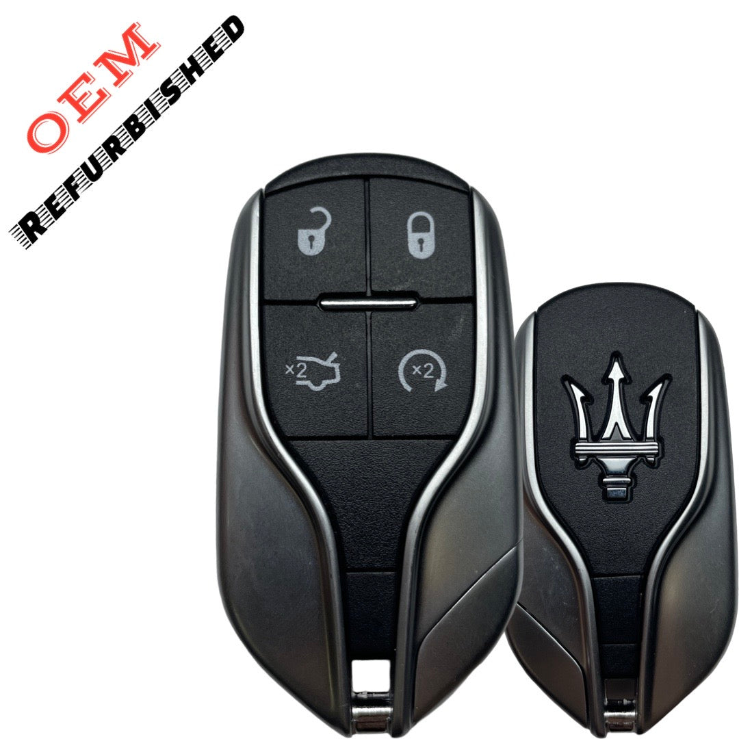2014-2023 Maserati Ghibli / Quattroporte / 4-Button Smart Key W/ Remote Start / PN: 5923336 / M3N-7393490 (OEM Refurbished)