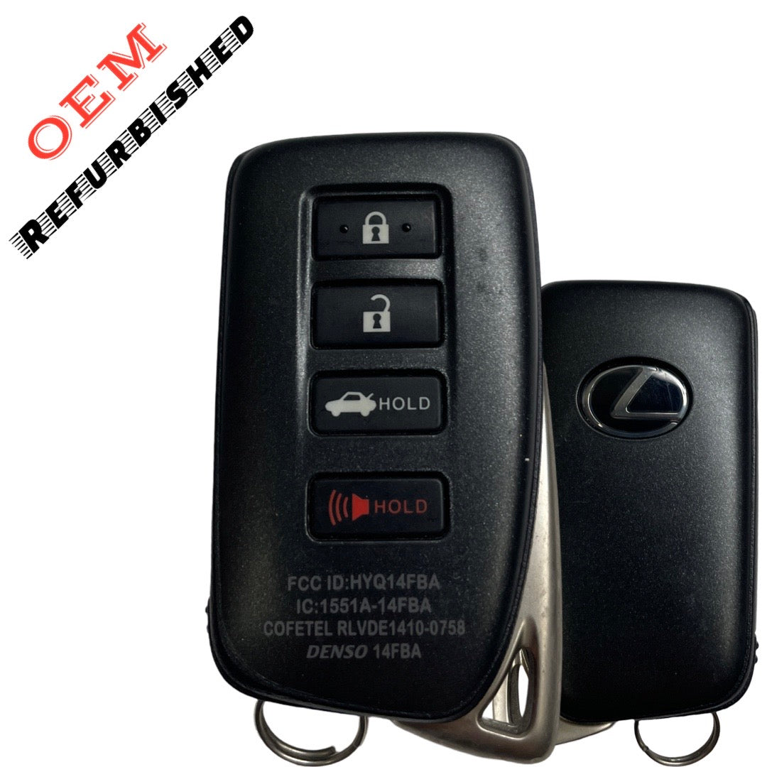 2013-2020 Lexus / 4-Button Smart-Key / PN: 89904-06170 / HYQ14FBA (G Board – 0020) (OEM Refurb)