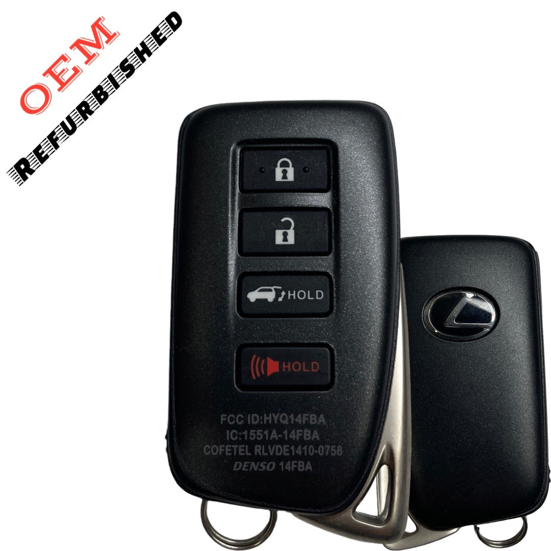 2015-2019 Lexus / 4-Button Smart Key / PN: 89904-78070 / HYQ14FBA (AG Board 2110) (OEM Refurb)