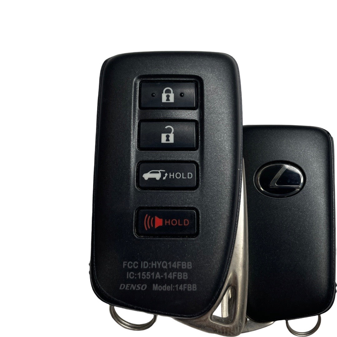 2016-2020 Lexus / 4-Button Smart Key / PN: 89904-0E160 / HYQ14FBB / G Board 0010 (OEM Refurb)