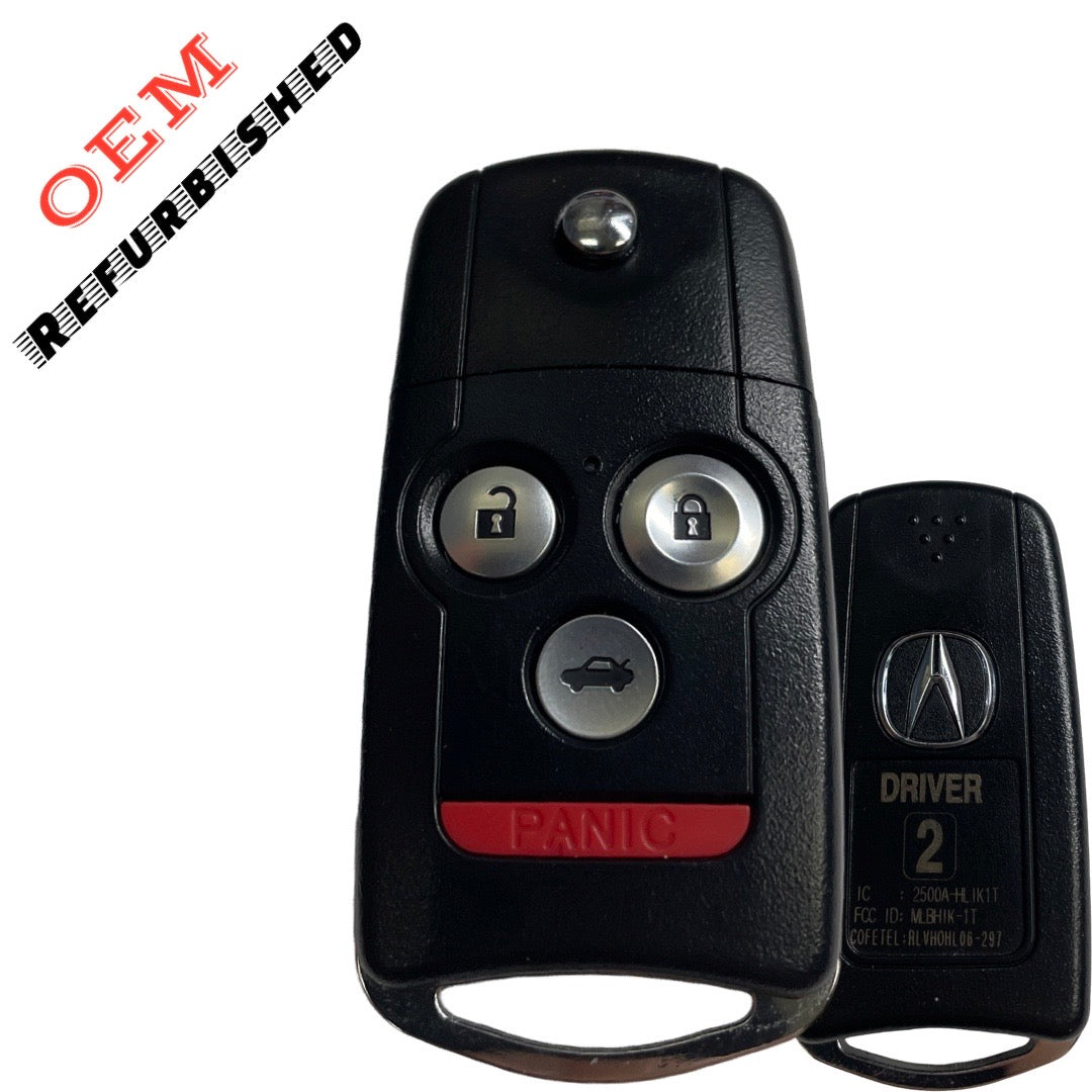 2009-2014 Acura TL / 4-Button Remote Flip Key / PN: 35119-TK4-305 / MLBHLIK-1T (Driver 2) (OEM Refurb)