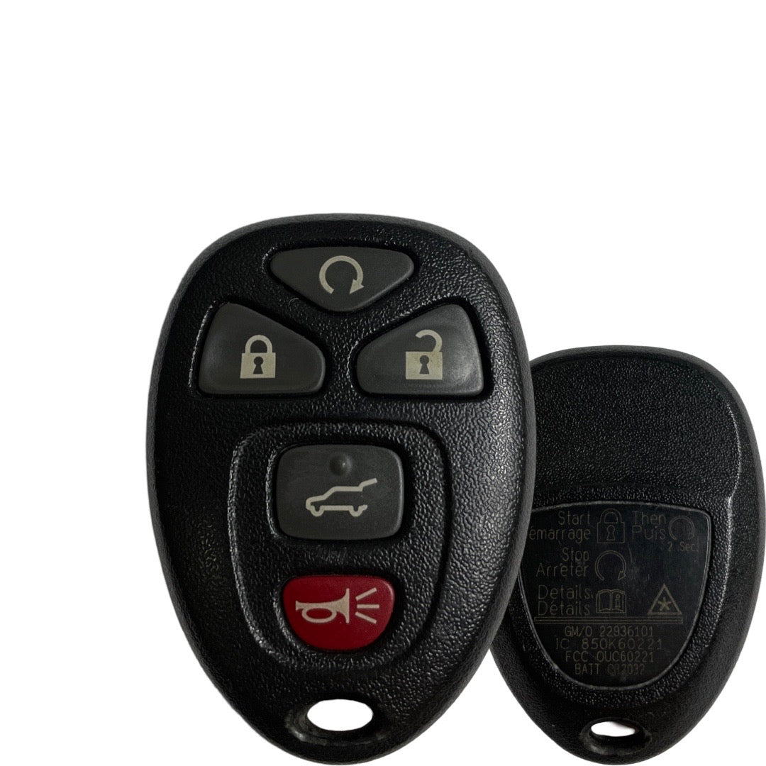 2007-2017 GM / 5-Button Keyless Entry Remote / PN: 25839476 / OUC60270 / OUC60221 (OEM Refurb)