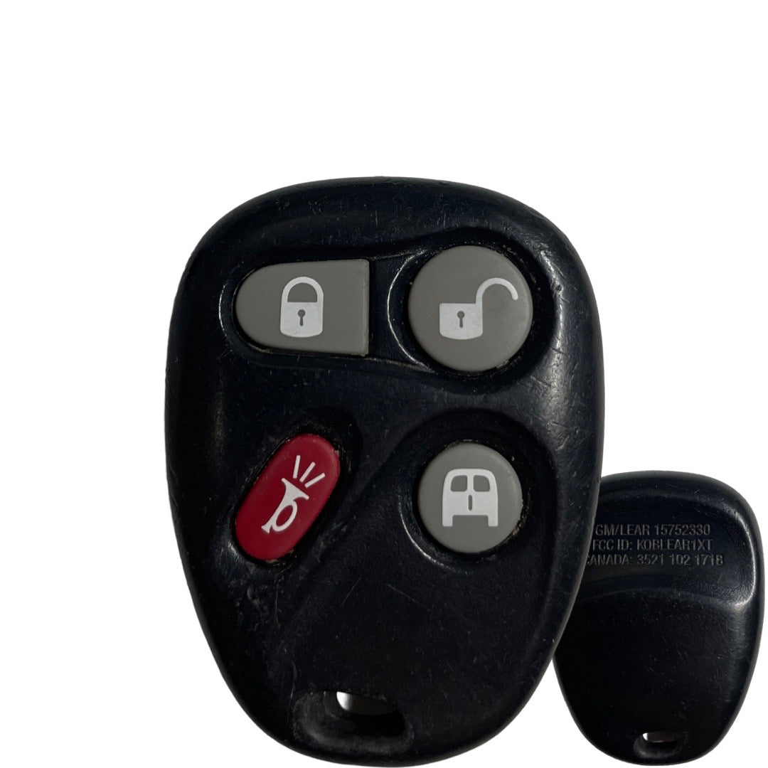 2003-2007 GM Express & Savana / 4-Button Keyless Entry Remote / Van Door / PN: 15752330 / KOBLEAR1XT (OEM REFURB)