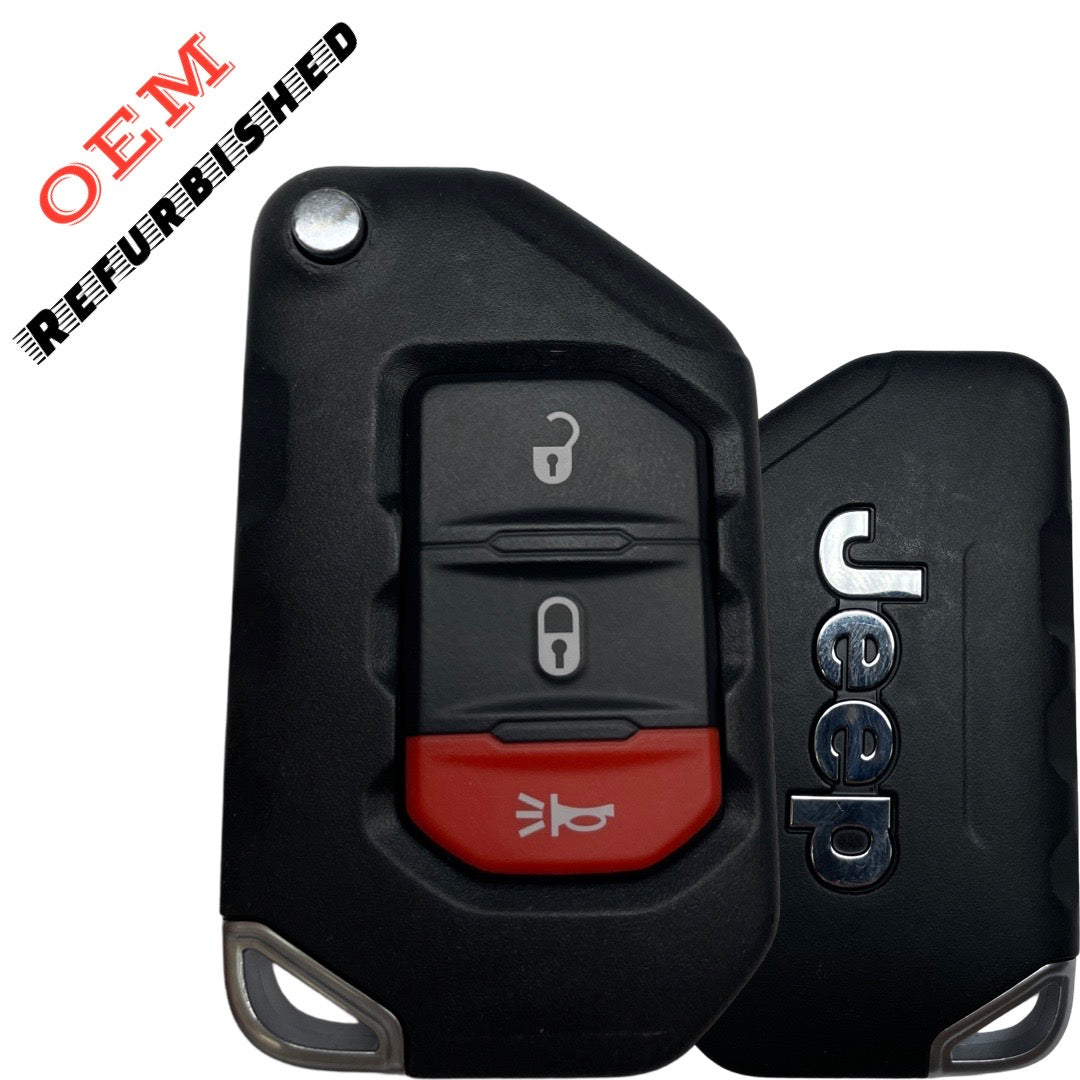 2018-2026 Jeep Wrangler / 3-Button Smart Flip Key / PN: 68416782AA / OHT1130261 / SIP22 (OEM Refurb)