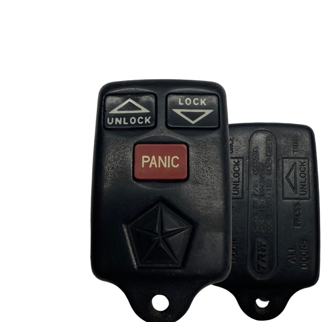 1996-1999 Chrysler / Dodge / Jeep / 3-Button Keyless Entry Remote / PN: 56008761 / GQ43VT7T (OEM Refurb)