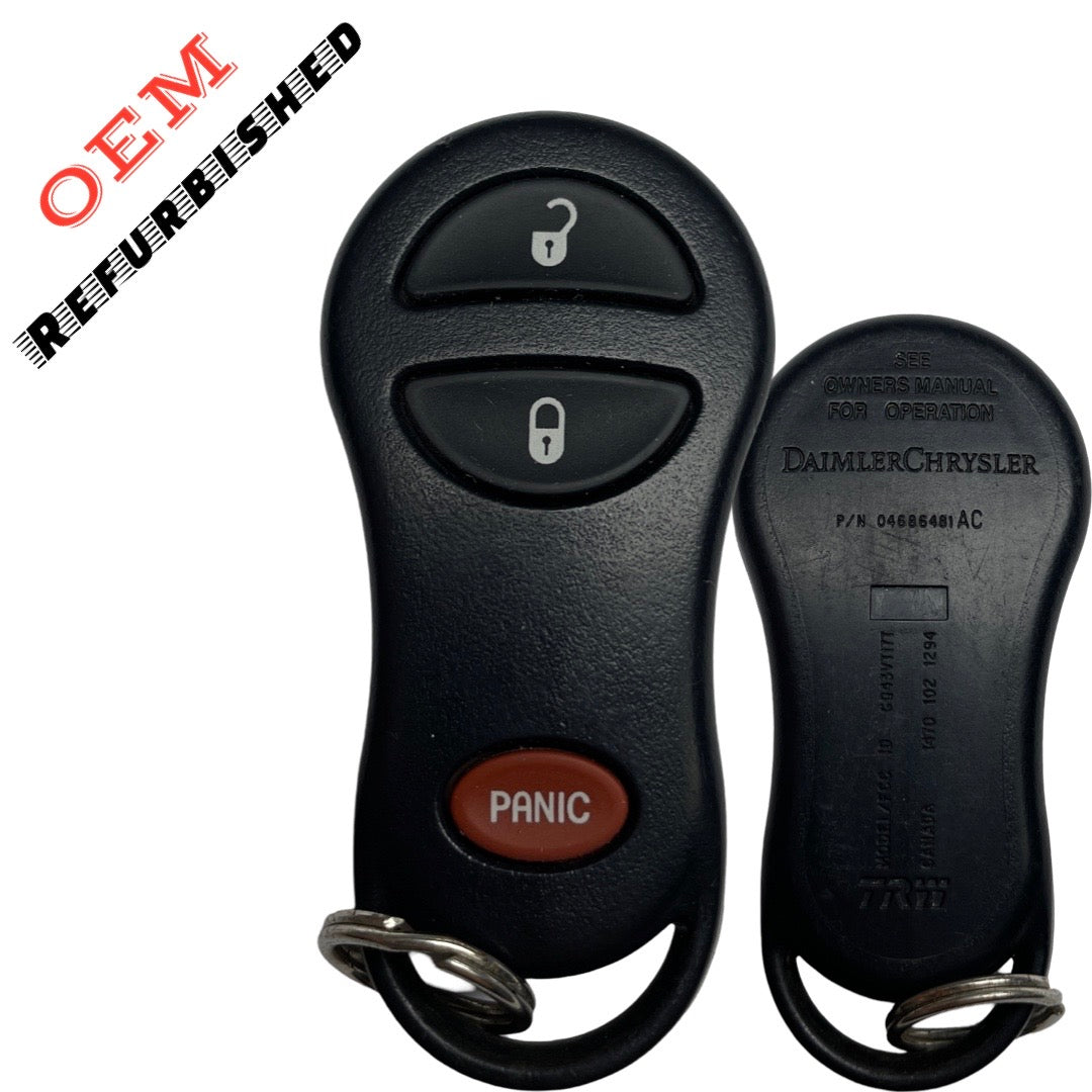 1999-2005 Chrysler / Dodge / Plymouth / 3-Button Remote / GQ43VT17T (OEM Refurb)