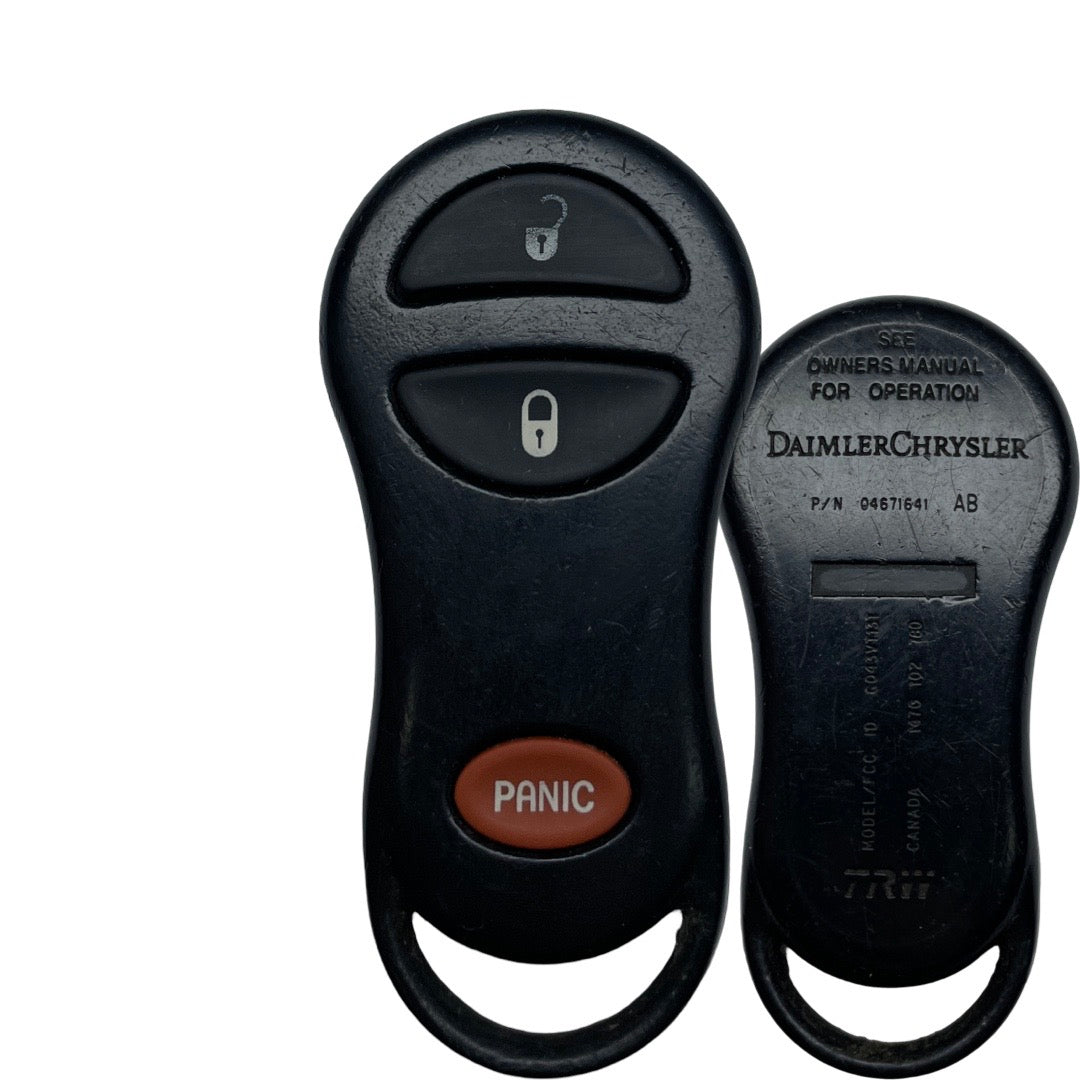 2001-2005 Chrysler PT Cruiser / 3-Button FOB Keyless Entry Remote / PN: 04671641 AB / GQ43VT13T / (OEM Refurb)