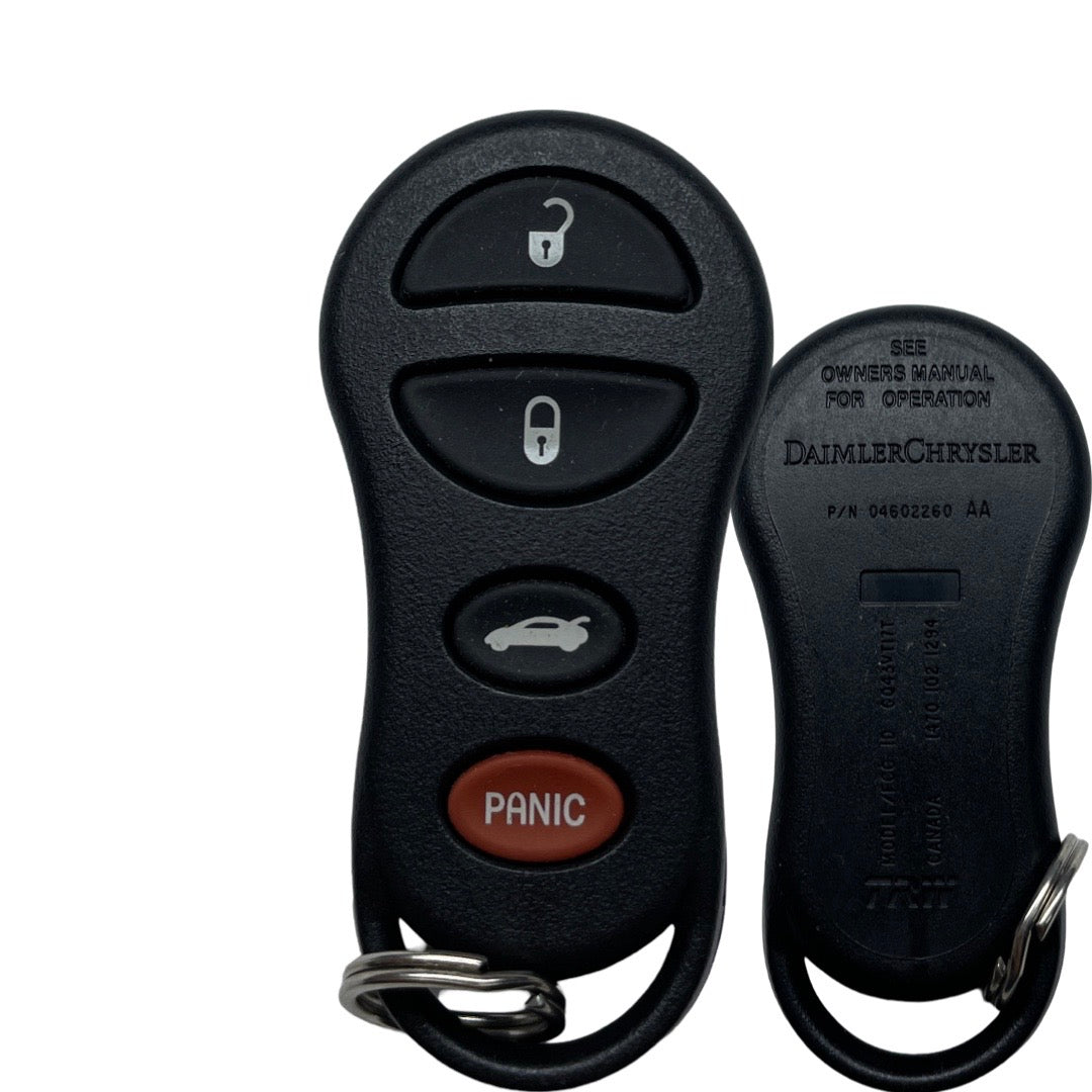 2001-2006 Chrysler / Dodge / Jeep / 4-Button Remote / PN 04686481AX / GQ43VT17T(OEM Refurb)