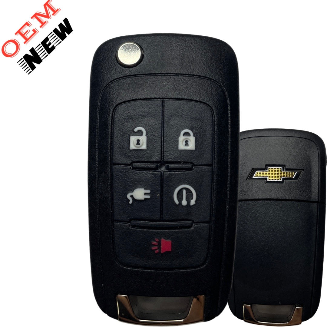 2011-2015 Chevrolet Volt / 5-Button Flip Key W/ Plug-In / PN: 22923862 / OHT05918179 / PEPS (OEM)