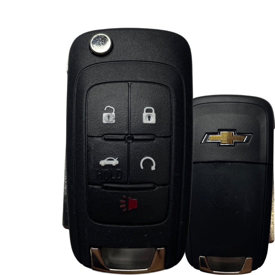 2010-2019 CHEVY/GM / 5-Button Flip Key / PEPS / PN: 13504199 / OHT01060512 / HU100 / PEPS (OEM REFURB)