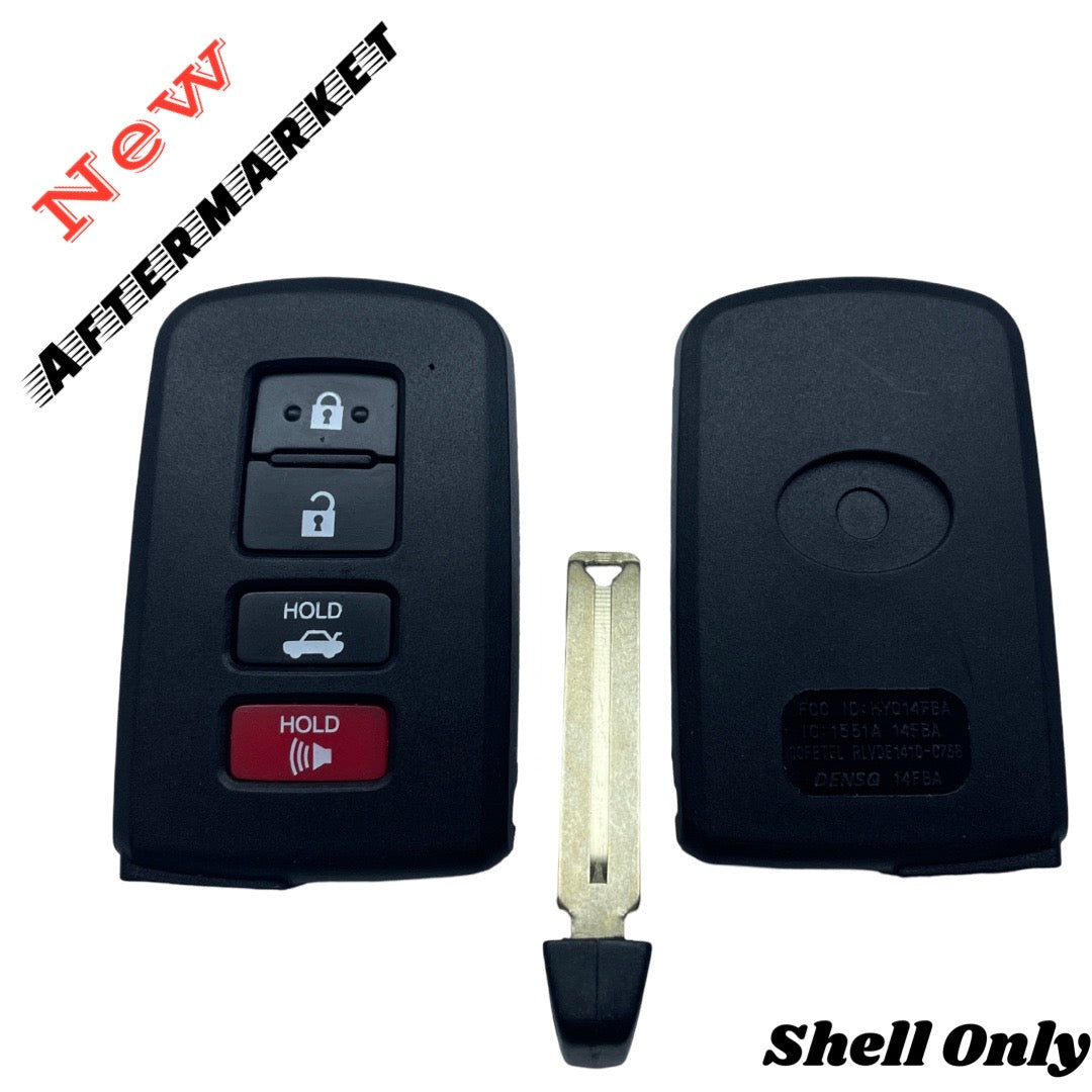 2012-2019 Toyota / 4-Button Smart Key SHELL / HYQ14FBA (AFTERMARKET)