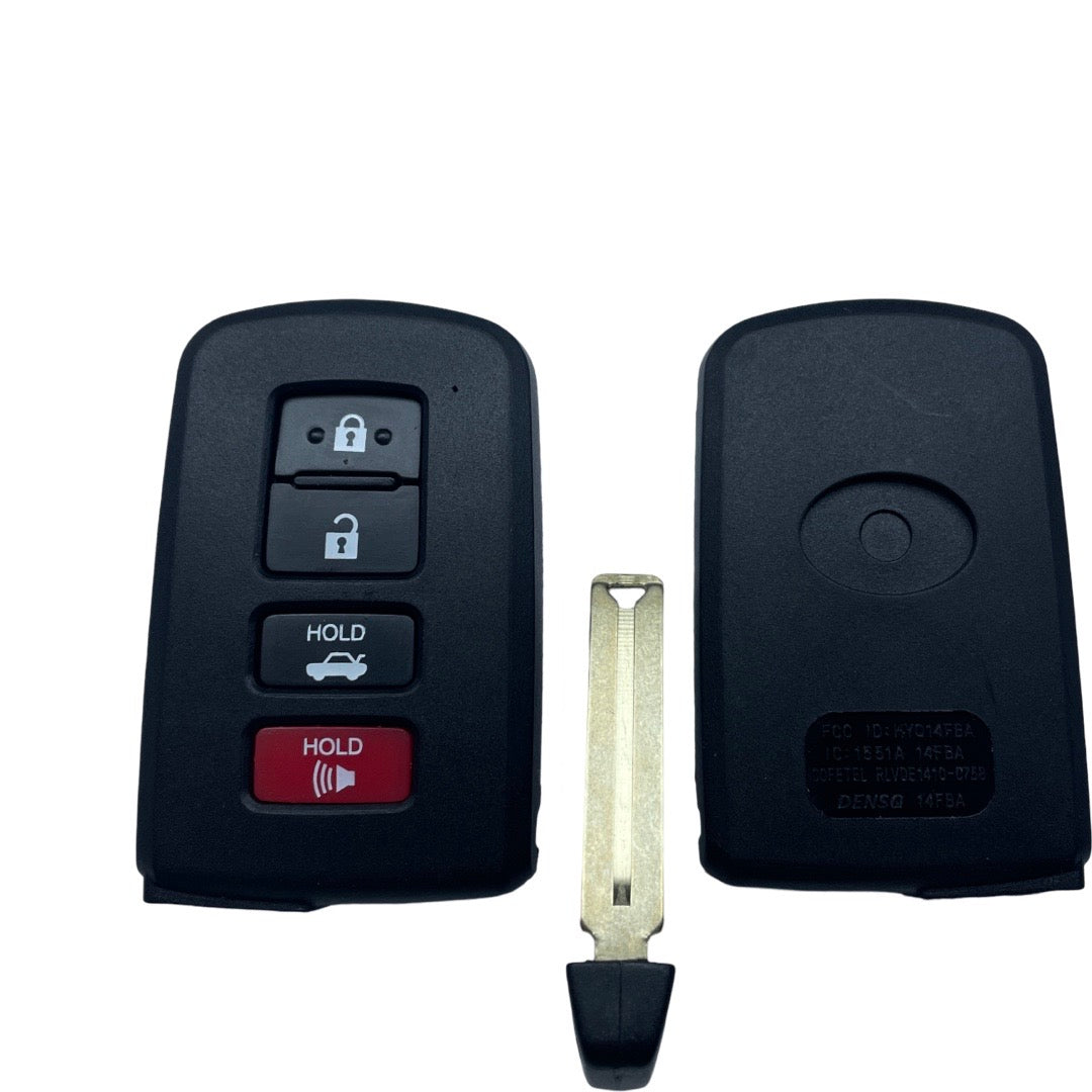 2012-2019 Toyota / 4-Button Smart Key SHELL / HYQ14FBA (AFTERMARKET)