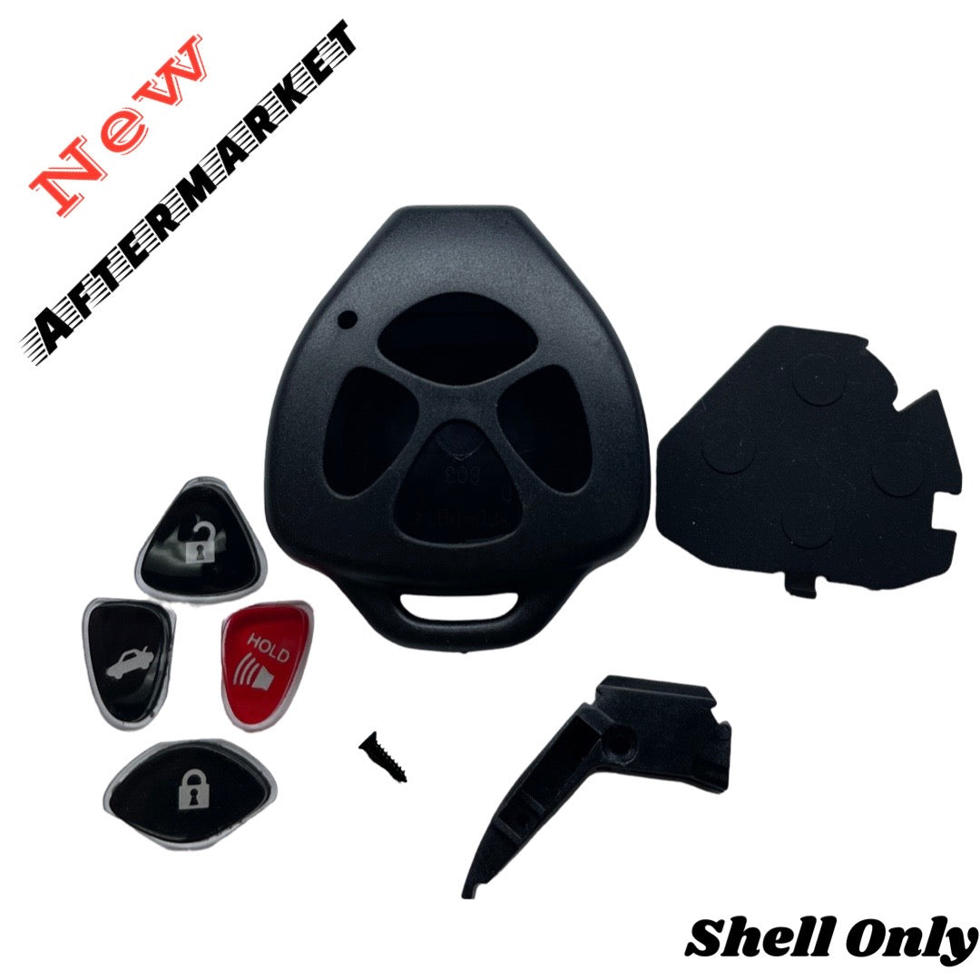 2005-2019 Toyota Subaru Scion / 4-Button Remote Head Key SHELL Replacement Kit / TR47 / HYQ12BBY, GQ4-29T, MOZB41TG (AFTERMARKET)