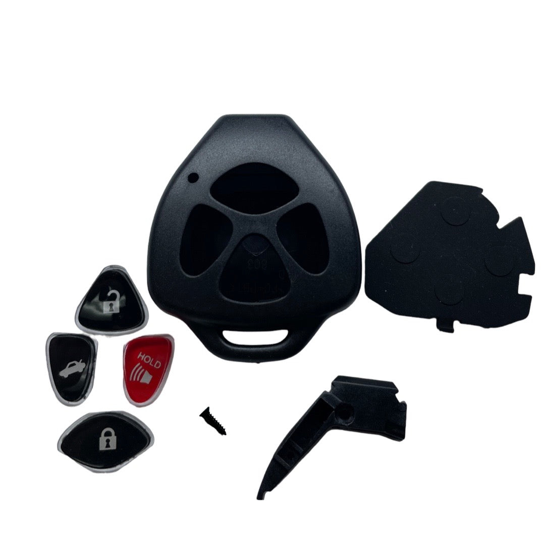 2005-2019 Toyota Subaru Scion / 4-Button Remote Head Key SHELL Replacement Kit / TR47 / HYQ12BBY, GQ4-29T, MOZB41TG (AFTERMARKET)
