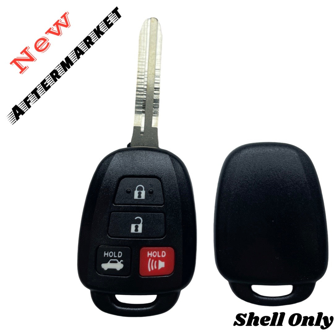 2012-2014 Toyota Camry - Corolla / 4-Button Remote Head Key SHELL / (AFTERMARKET)