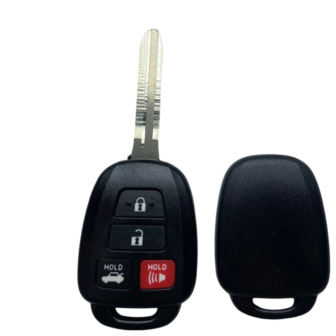 2012-2014 Toyota Camry - Corolla / 4-Button Remote Head Key SHELL / (AFTERMARKET)