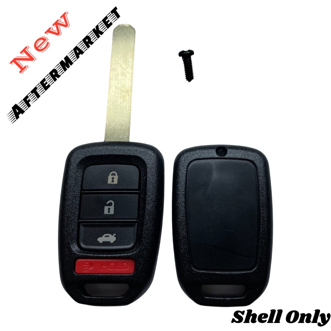2013-2017 Honda Accord Civic / 4-Button Remote Head Key SHELL / HO01-SVC / MLBHLIK6-1T (AFTERMARKET)