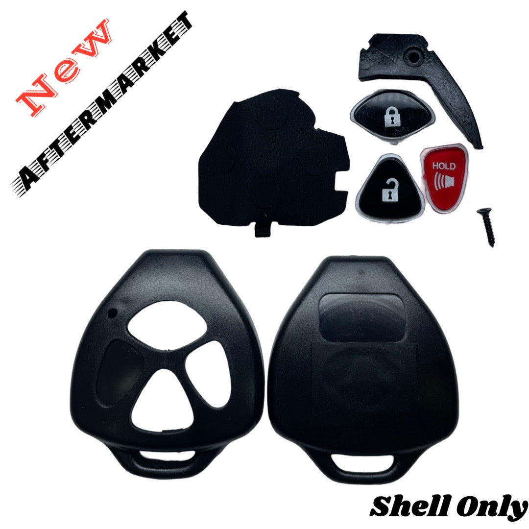 2005-2014 Toyota Pontiac Scion / 3-Button Remote Head Key SHELL Replacement Kit / TR47 / HYQ12BBY, GQ4-29T, MOZB41TG (AFTERMARKET)