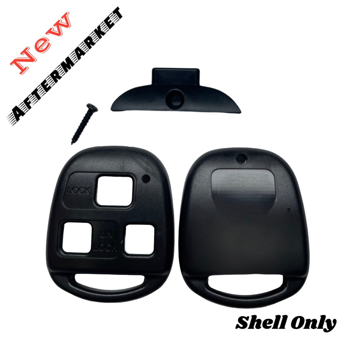 1997-2014 Lexus / 3-Button Remote Head Key SHELL Replacement Kit / TOY48 / HYQ12BBT, HYQ1512V (AFTERMARKET)