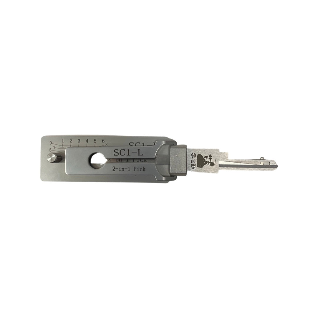 ORIGINAL+LISHI - SC1- L / 5-Pin / Schlage Left-Handed Keyway / 2-In-1 Pick & Decoder / AG