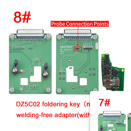 KeyDIY Welding Free Adapter Kit For 5C/5D, BDC2, BDC3, Porsche 5D, Audi 5D / 12 Pieces